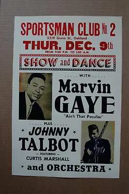 Marvin Gaye Concert Tour Poster 1965 Oakland -- • $4.25