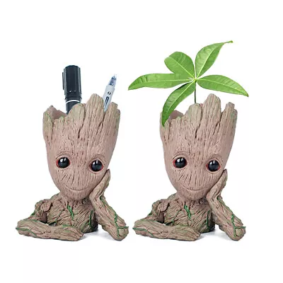 Pen Holder Toy Baby Groot Flower Pot Succulent Planter Guardians Of The Galaxy • £11.03