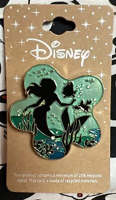 Disney My Little Mermaid Ariel Flounder Sebastian Silhouette Pin NEW • $8