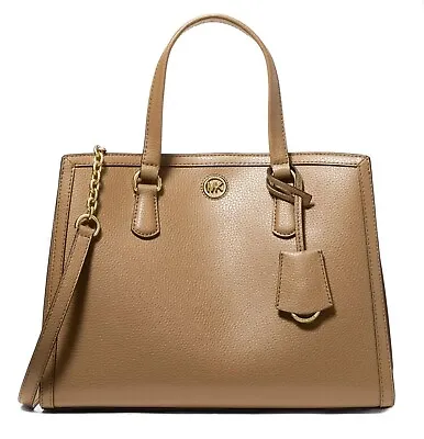 Michael Kors Bag Handbag Women's Bag Chantal Md Satchel Leather Husk New • $222.16