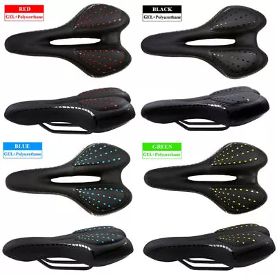 Bike Saddle MTB Mountain Road Bicycle Seat Gel Filled Soft Air Cushion Pad • $11.89