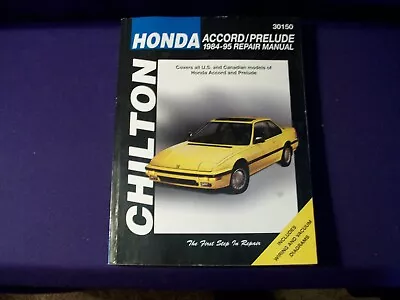 Chilton Honda Accord Prelude 1984-95 Repair Manual & Wiring Diagrams #30150 • $5.95