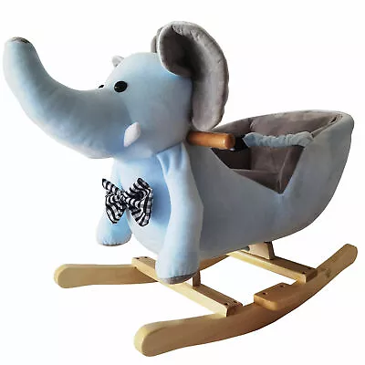 Children Kids Rocking Horse Ride On Toy Seat Belt Safety Toddler Elephant Music • £34.99