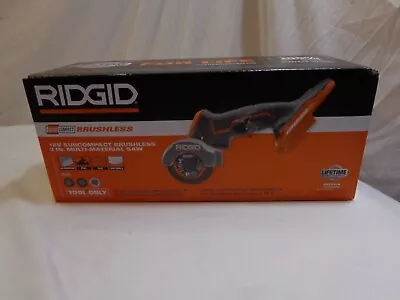 Ridgid 18v Sub Compact Brushless 3  Multi-material Saw (bare Tool)-new # R87547b • $49.99