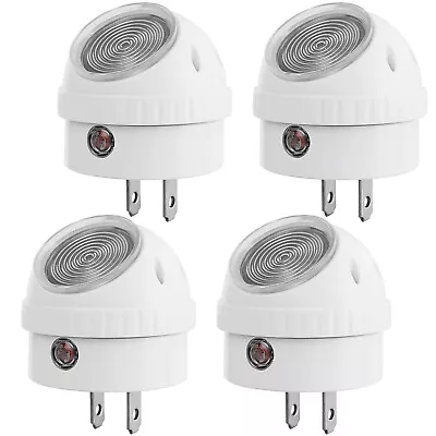 DEWENWILS Plug In Light Sensor Night Light Warm White LED Bedroom Lights 4 Pack • $12.99