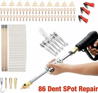 86Pcs Car Body Dent Puller Kit Repairing Tools Spot Welding Electrodes Spotter • £36.69