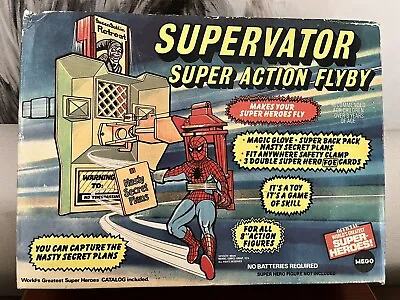 SPIDER-MAN Mego 1974 Sealed World's Greatest Super Heroes New Supervator Fly-By. • $325