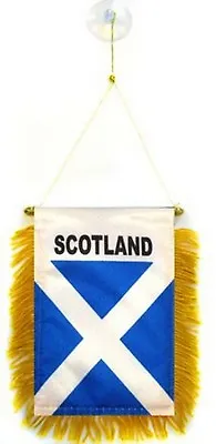 Scotland Flag Hanging Car Pennant For Car Window Or Rearview Mirror • £9
