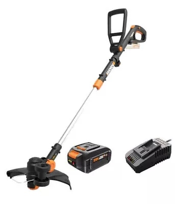 WG170.3 Worx 20V 4.0 Cordless Grass Trimmer/Edger 60 Min Charger CR Listing • $79.70