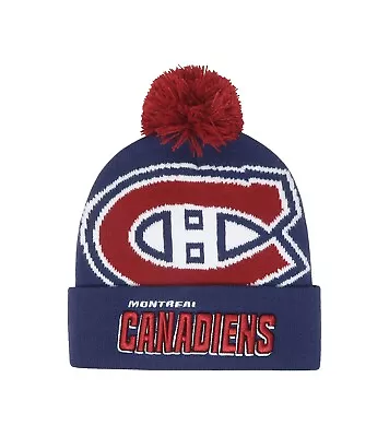 Mitchell & Ness Men's Beanie NHL Montreal Canadiens Punch Out Navy Blue Knit Hat • $20