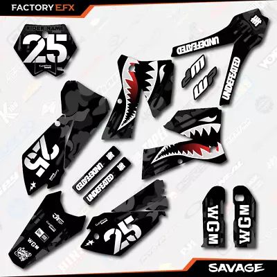 Black Savage Graphics Kit Fits KTM 2005-2006 SX SXF XC XCF 125 250 300 450 Decal • $67.49