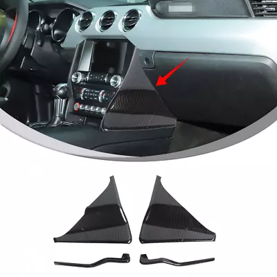 Center Console Side Dashboard Panel Cover Trim For Ford Mustang 15+ Carbon Fiber • $30.79