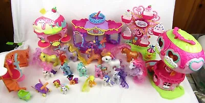Huge Lot Of My Little Pony Ponyville: 5 Playset Pieces & 16 Ponies + Accessories • $72.97