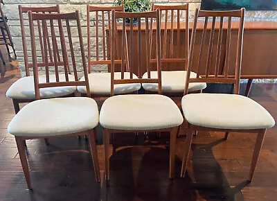 Elegant Teak Mid-Century Danish Dining Chairs - 1960's But Timeless - Set Of 6 • $2199