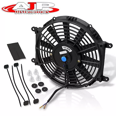 10  12V 2250RPM Black Electric Engine Motor Intercooler Radiator Fan Universal • $24.99