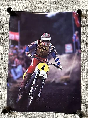 Vintage Motocross 20”x28” Poster Motorcycle Dirt Bike Racing 1983 NOS • $45