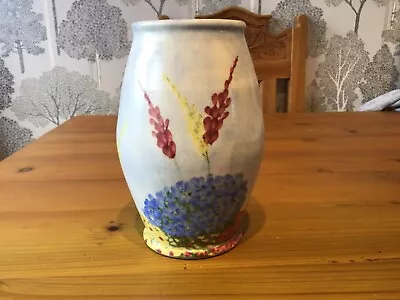 Hand Painted Art Deco Floral Patterned Cylindrical Shaped Radford Pottery Vase • £19.99