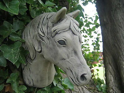 Horse  Head Wall Plaque Stone Garden Ornament | Many More Ornaments In My Shop! • £24.74