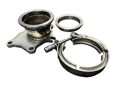 Turbo Exhaust Flange To 3  Conversion Adapter V Band Flange Clamp T3 T4 5 Bolt • $49.95