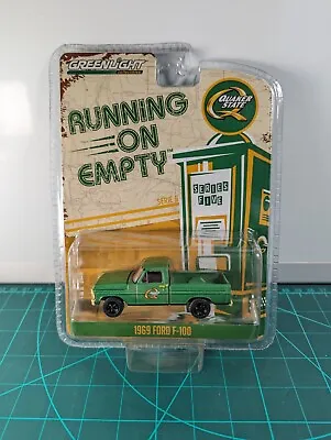 Greenlight 1969 Ford F-100 Quaker State Oil Diecast Model 1/64 Scale 41050D • $19.14