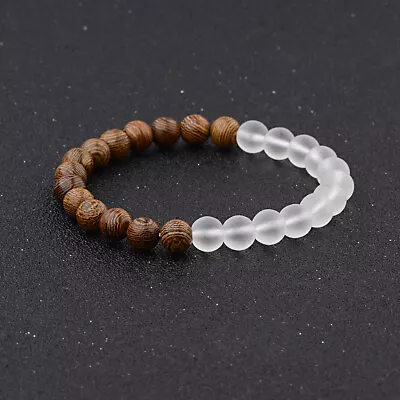 Natural White Stone Mala Beads Bracelets Meditation Prayer Bracelets Men Women • $1.72