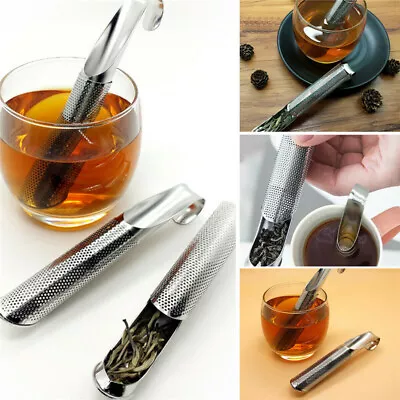 $5.11 • Buy Stainless Steel Tea Infuser Leaf Strainer Herbal Mesh Loose Filter Diffuser Mugs