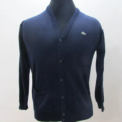 Lacoste Men’s 100% Wool Cardigan Chest Size 44/46 UK L Sku 6557 • £31.99