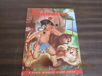 Hiawatha-A Rand McNally Giant Book-1950-HC Vintage-Marion Gridley-Irma Wilde • $12.93