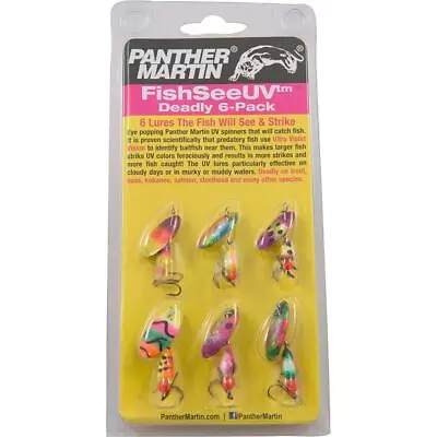 Panther Martin UV6 Ultra Violet Assortment Trout Spinner Lure Kit 6 Pack New • $18.99