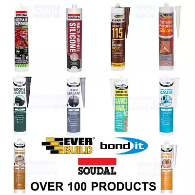 Silicone Sealants General Purpose Caulk Filler Adhesive Interior Exterior 300ml • £5.99