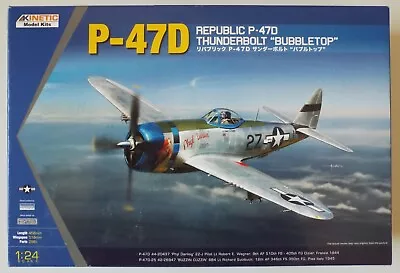 1/24 P-47D Thunderbolt “Bubbletop” Kinetic Model Kits #K3207 Factory Sealed MISB • $159.99