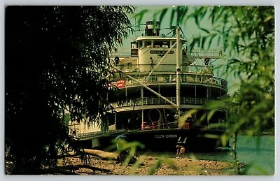 Postcard Delta Queen Steam Paddle Boat On Sandy Bank - Unposted Chrome • $3.88