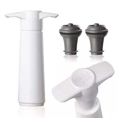 Vacu Vin Wine Saver Pump White With Vacuum Wine Stopper - Keep Your Wine Fres... • $26.29