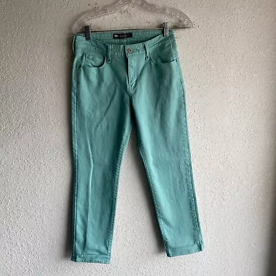 Levi's Jeans Womens 6 Mint Green Mid Rise Skinny Denim Pants Casual 27x25 • $14.95