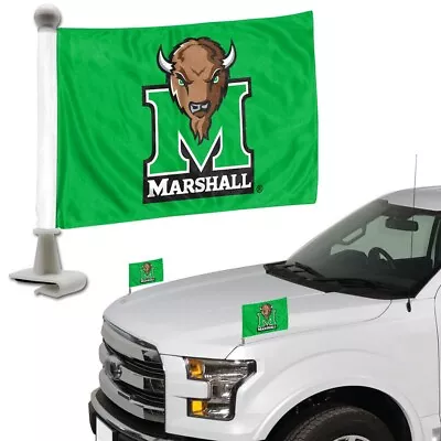 Marshall Thundering Herd NCAA - Ambassador Car Flags - 2 Pack Mini Auto Flags • $14.88