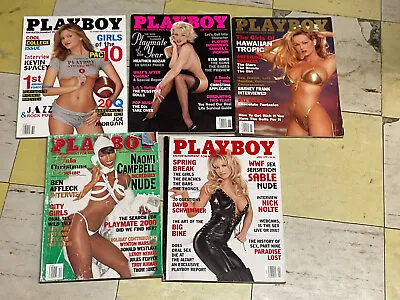 Lot 5 1999 Playboy Magazines Covers + Pac 10 Sable Naomi Cambell + Heather Kozar • $9.99