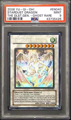 2008 TDGS-EN040 Stardust Dragon Ghost Rare Yu-Gi-Oh! TCG Card PSA 9 • $233.50