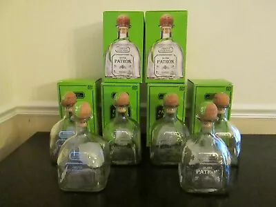 Lot Of 6 Empty 750 ML Patron Silver Bottles With Corks • $30
