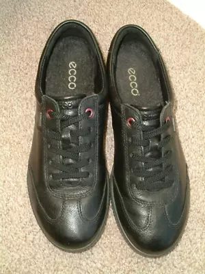 Ecco Eu41/uk7-7.5 Gore-tex Black Leather Lace-up Casual Shoes. Expensive Brand • £33