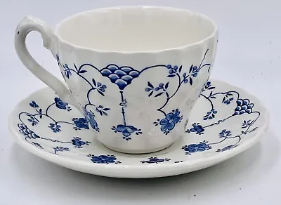 Myott Finlandia Blue Fine Staffordshire Ware Cup & Sacuer • $15