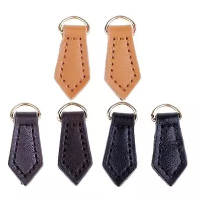 2 Pieces Faux Leather Zipper Pull Zipper Pendant Bag Decoration Replacement • $13.83