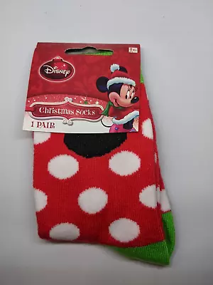 Disney Minnie Mouse Christmas Novelty Socks -  Kids Size 4-6 - NEW • $2.50