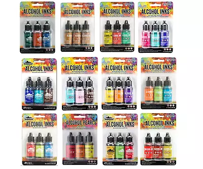 Ranger Tim Holtz Alcohol Ink LOT 12 X 3 Packs 36 Bottles NO DUPLICATES (LOT #2) • $59.95