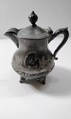 Vintage Quadruple Plate Hand Etched Teapot 014 Forbes  Bedford Pairpoint • $32.84