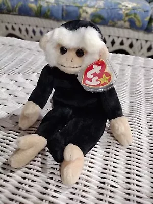 Ty Beanie Baby Monkey - Mooch - 1999 - black - Hang Tags Attached - Very Good Co • $7.18