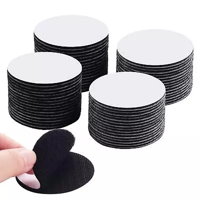 32 Pairs Hook And Loop Tape Fastener Round Dia. 2.4” Sticky Dots Pad With Hea... • $23.73