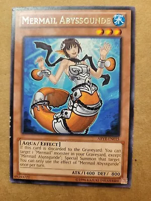 Yu-Gi-Oh Mermail Abyssgunde ABYR-EN015 Rare Light Played LP • $1.74