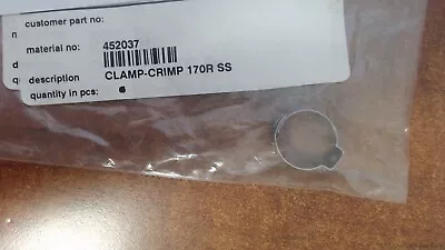 Minuteman Genuine Vacuum Cleaner Part 452037 Clamp-Crimp 170R SS • $1.38