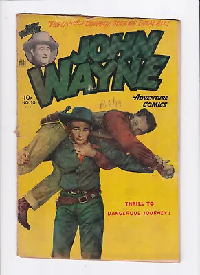 John Wayne Adventure Comics #10 [1951 Fr/gd] Photo Cover!  Toby Press • $49.99