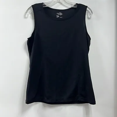Made For Life Women's Black Round Neck Activewear Pullover Tank Top Size Medium • $5.49